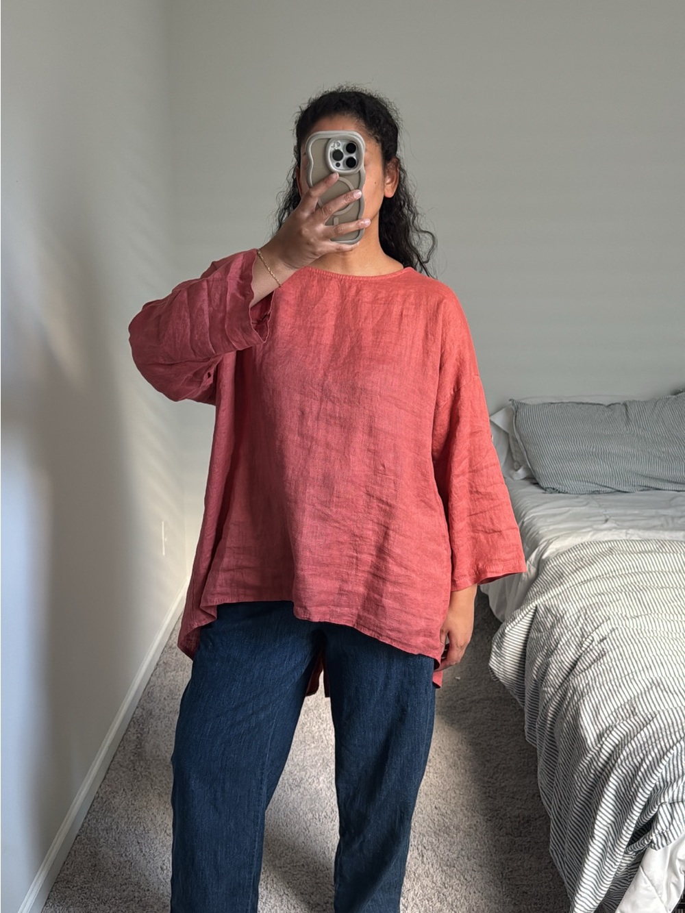 100% linen blouse